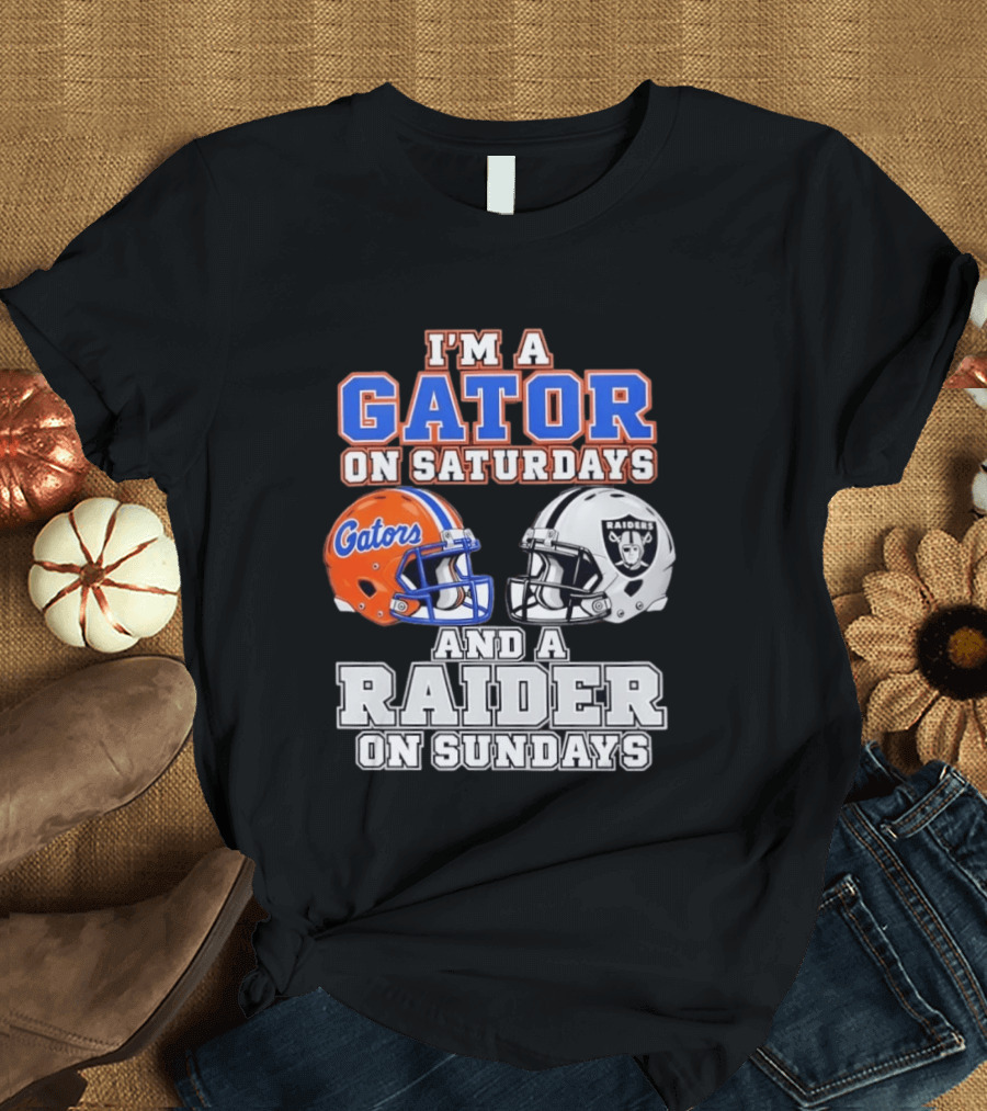 Gator Football Saturdays Raider Football Sundays T-Shirt