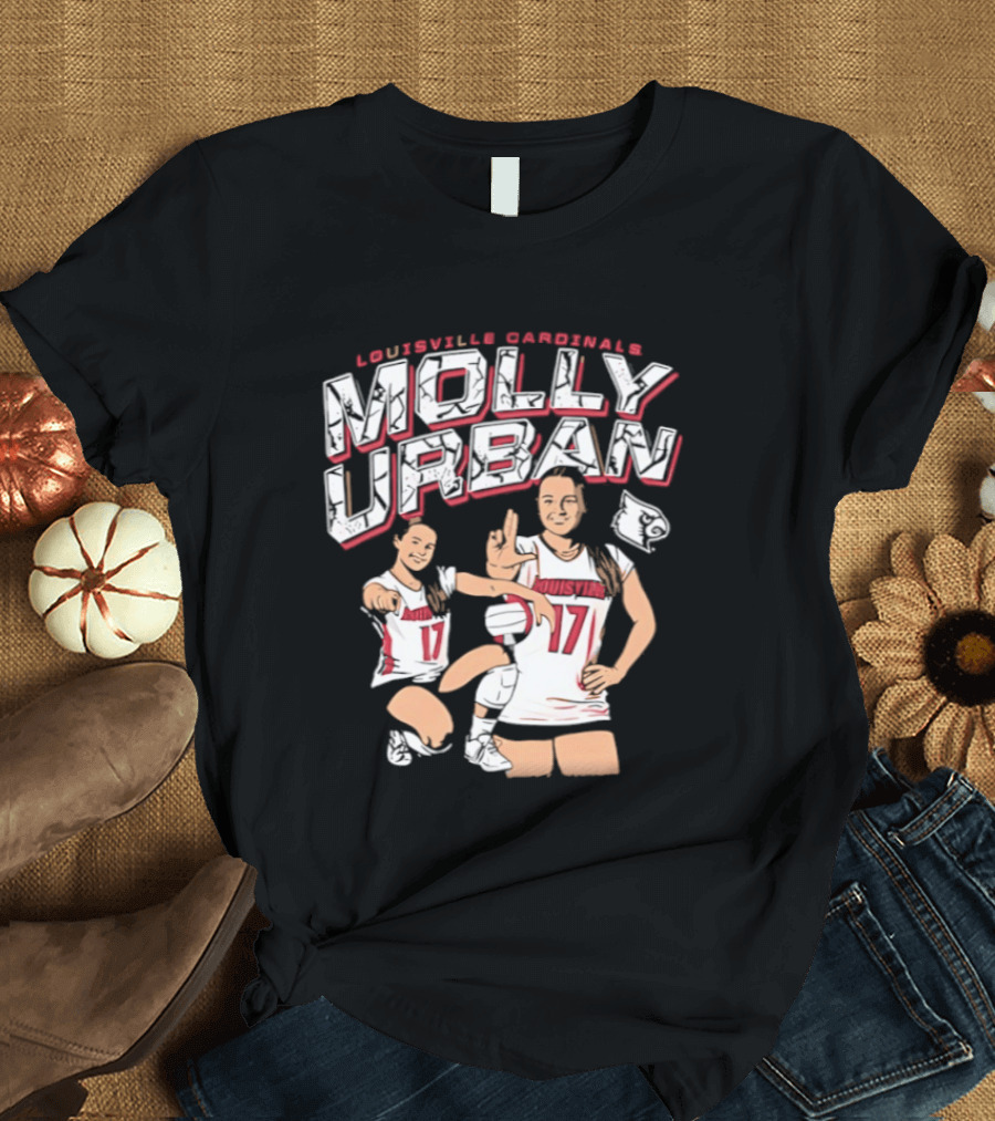 Molly Urban Louisville Cardinals Volleyball Number 17 T-Shirt