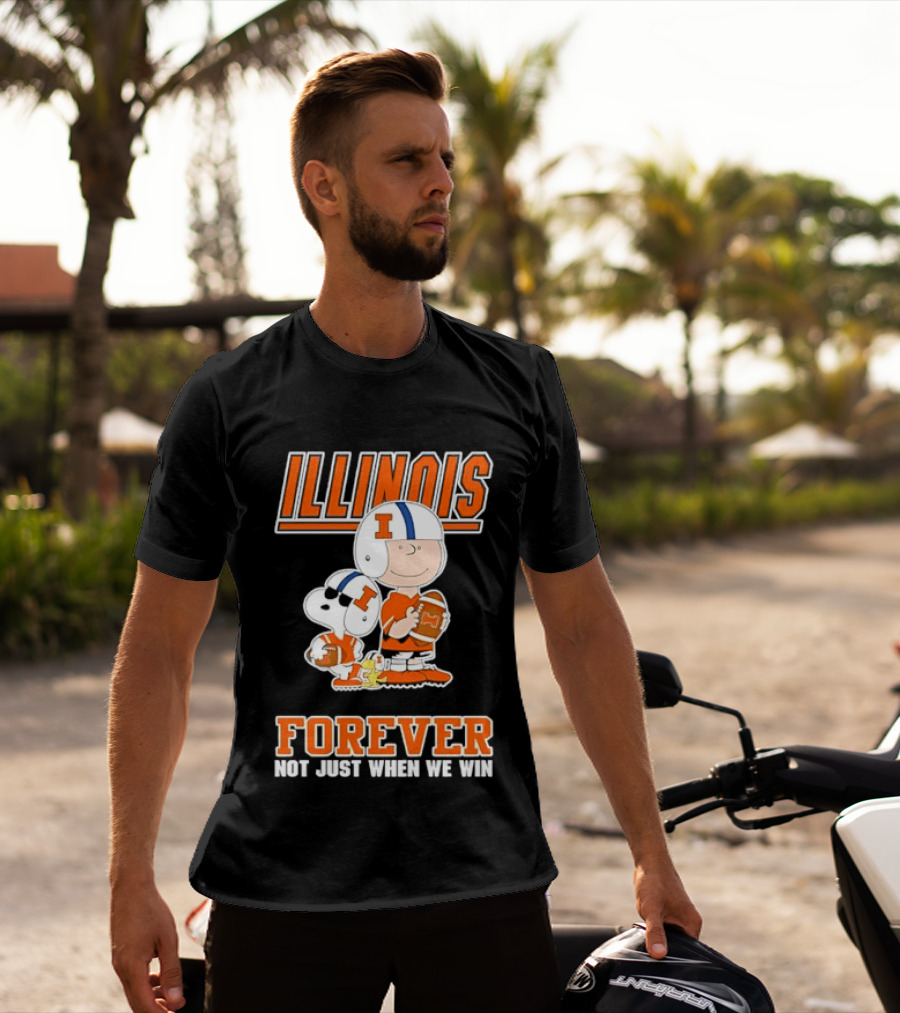 Illinois Fighting Illini Charlie Brown Forever Not Just When We Win T-Shirt