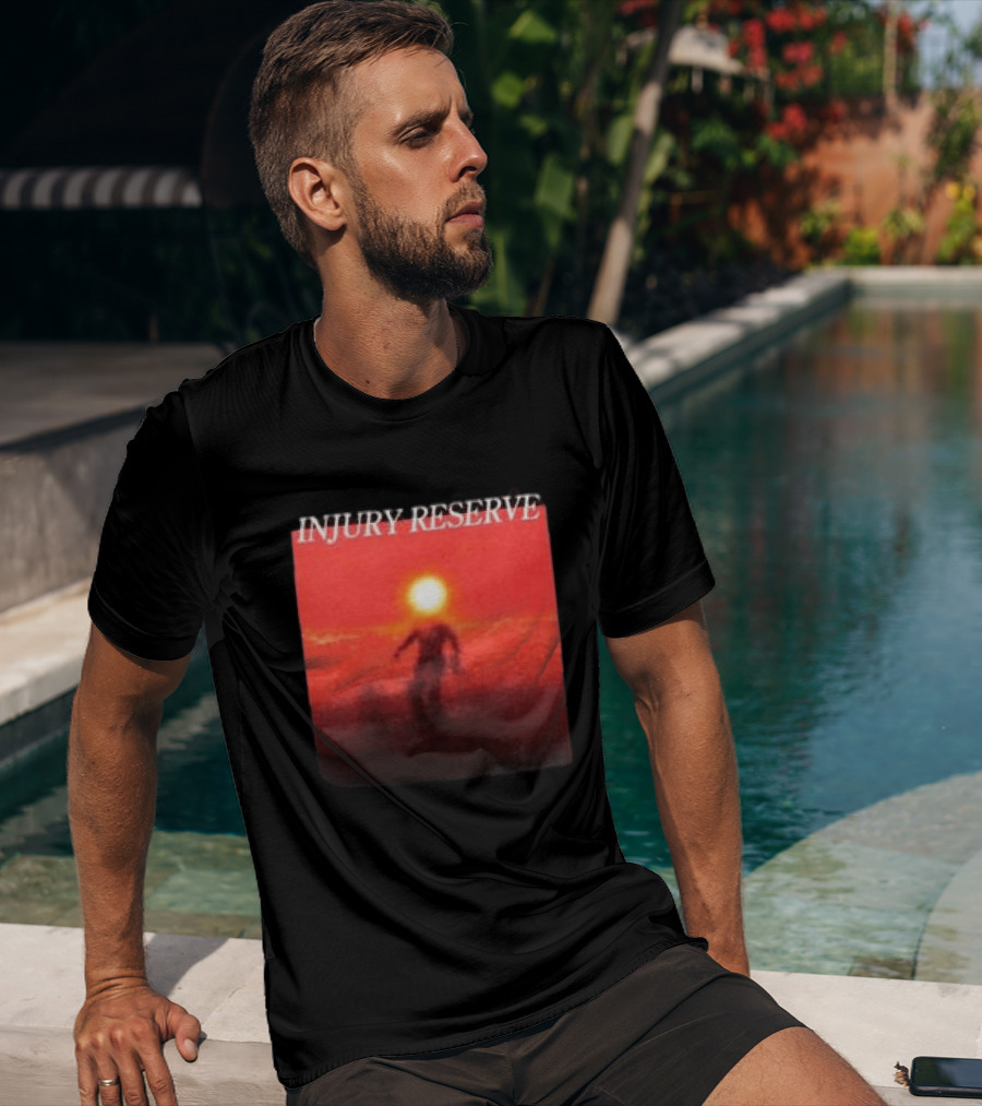 INJURY RESERVE Album Cover Red Sun Scene T-Shirt