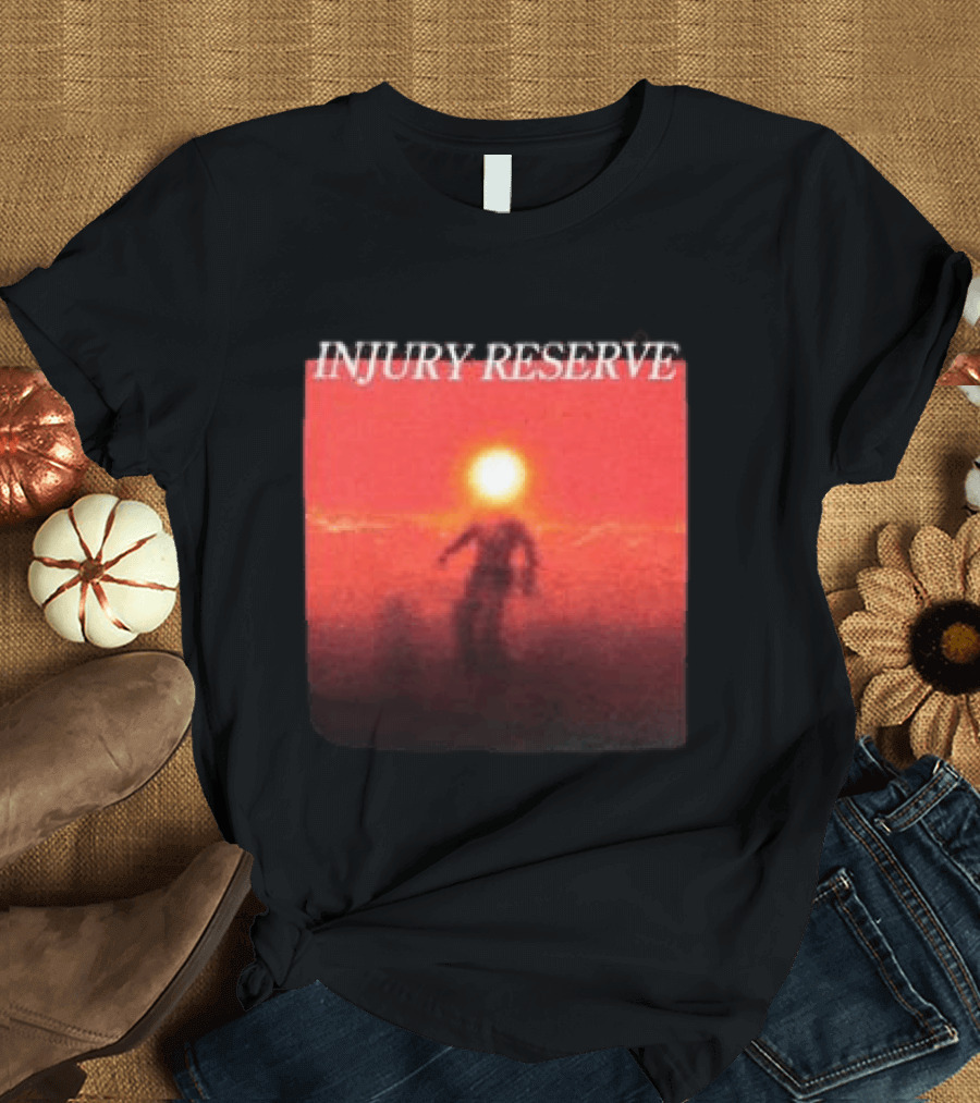 INJURY RESERVE Album Cover Red Sun Scene T-Shirt