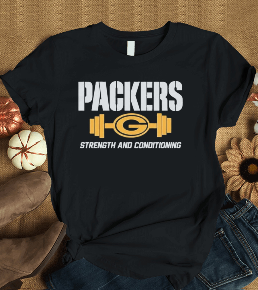Packers Strength And Conditioning G Logo Barbell Fitness T-Shirt