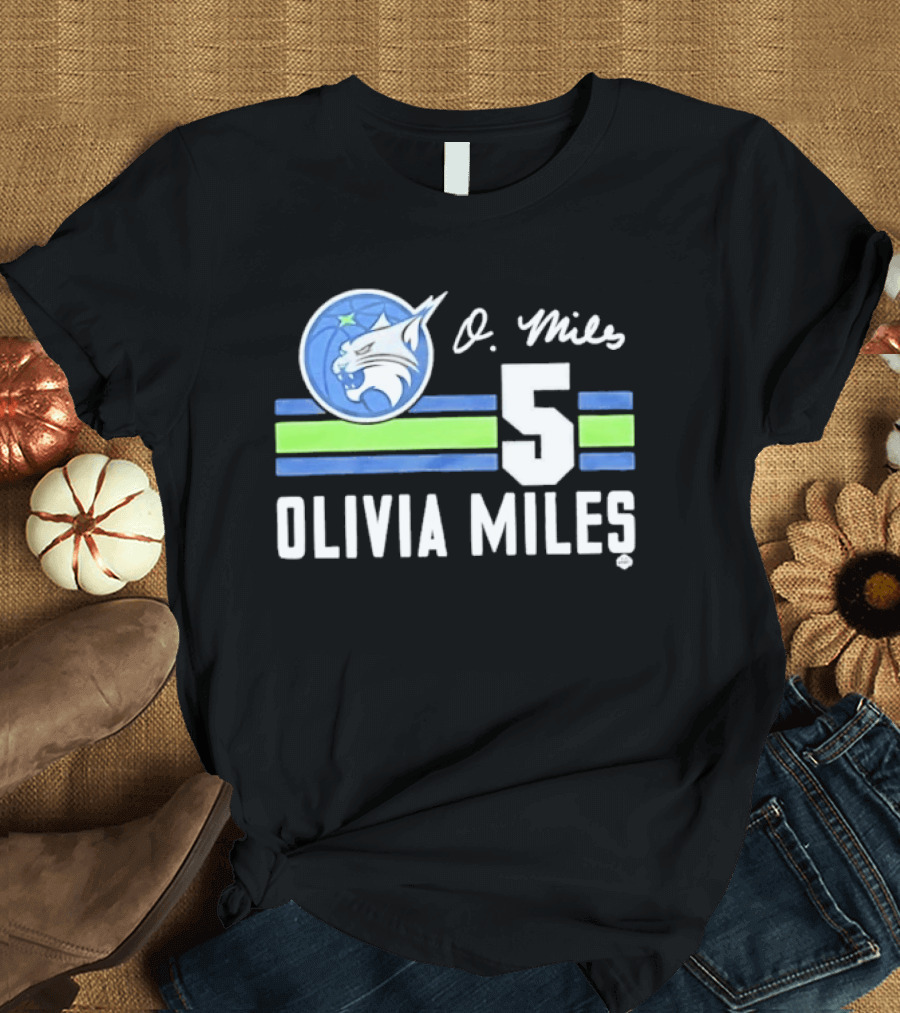 Minnesota Lynx Olivia Miles 5 WNBA Basketball Fan Gear T-Shirt