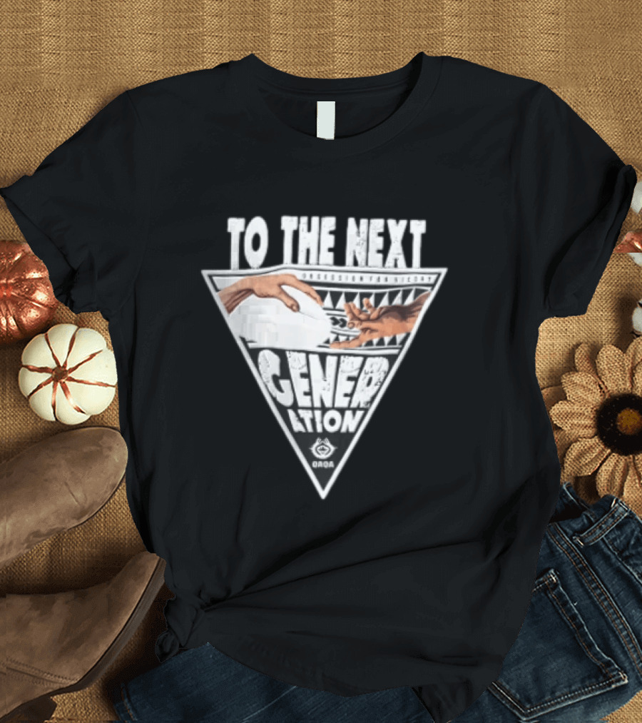Qaqa To The Next Generation Passing Rugby Ball Inverted Triangle Distressed T-Shirt