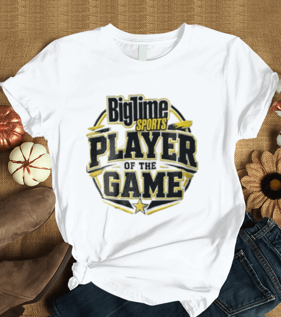 Bigtime Sports Player Of The Game Star Yellow Frame T-Shirt