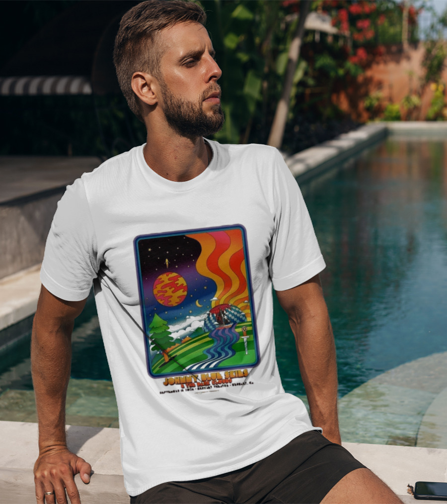 Johnny Blue Skies And The Dark Clouds Greek Theatre Berkeley CA September 15 2026 Event Psychedelic T-Shirt