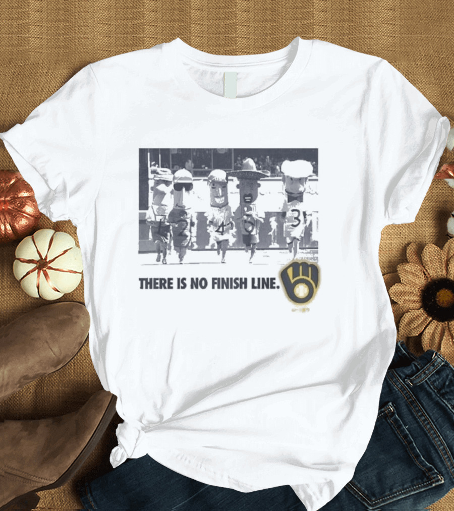 Milwaukee Brewers There Is No Finish Line Glove T-Shirt