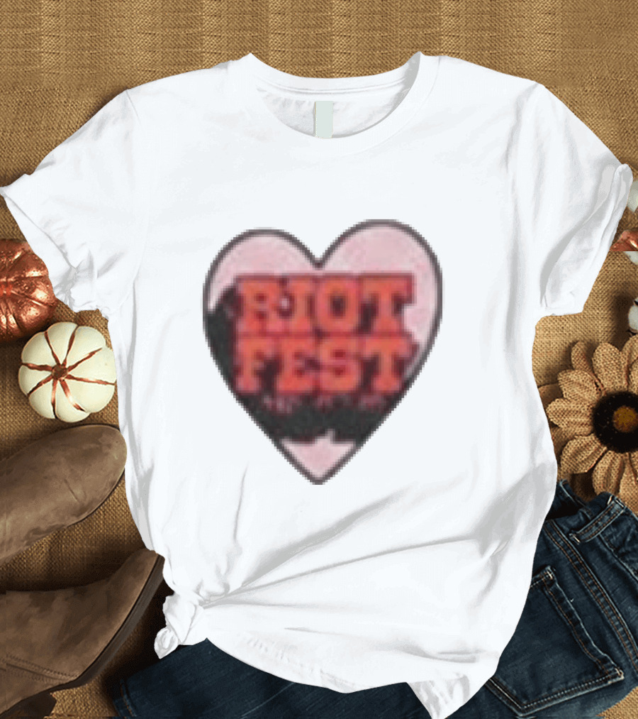Riot Fest 2026 Chicago September 18 20 Heart T-Shirt