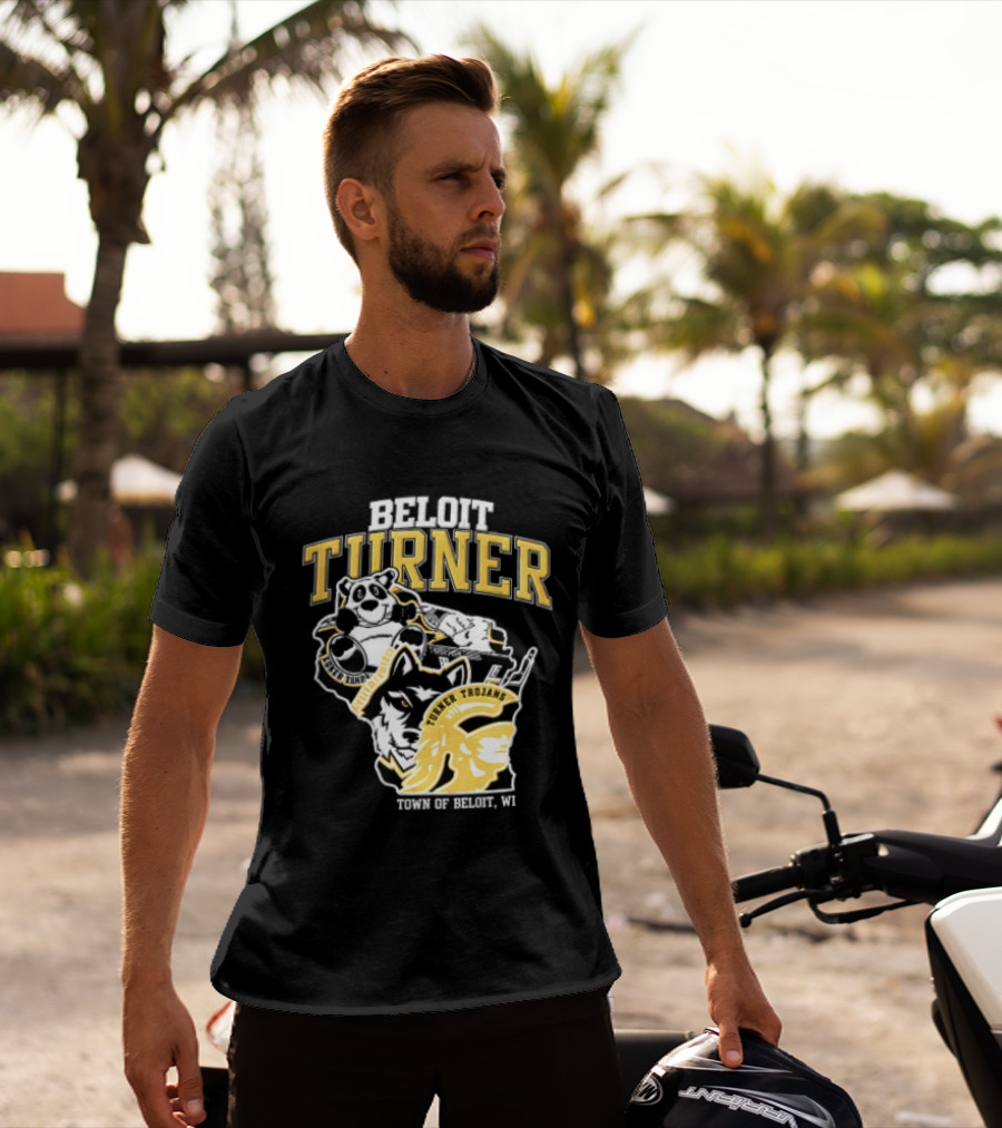 Beloit Turner Trojans Wisconsin Mascots Wolf Trojan Town Of Beloit WI T-Shirt