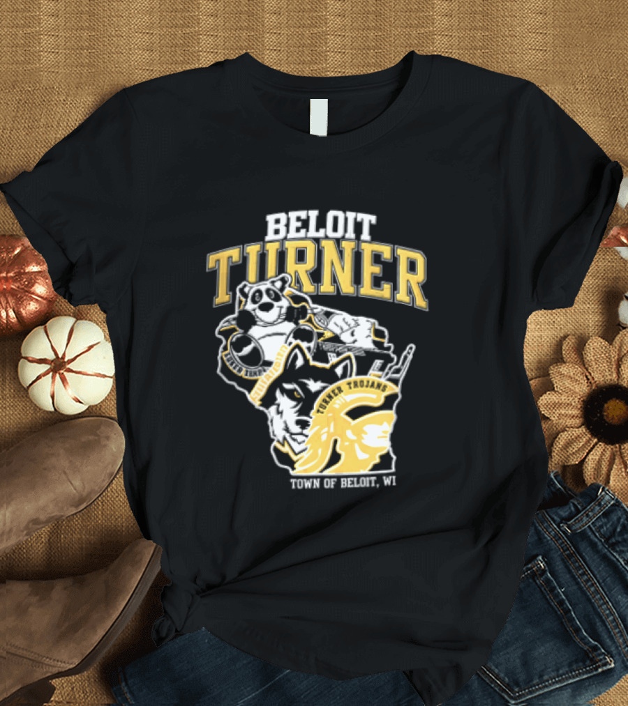 Beloit Turner Trojans Wisconsin Mascots Wolf Trojan Town Of Beloit WI T-Shirt