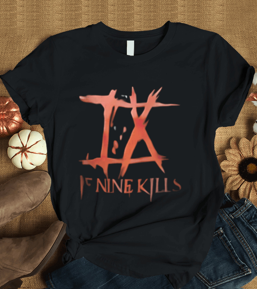 Ice Nine Kills Stylized IX Spiky Horror Roman Numerals T-Shirt