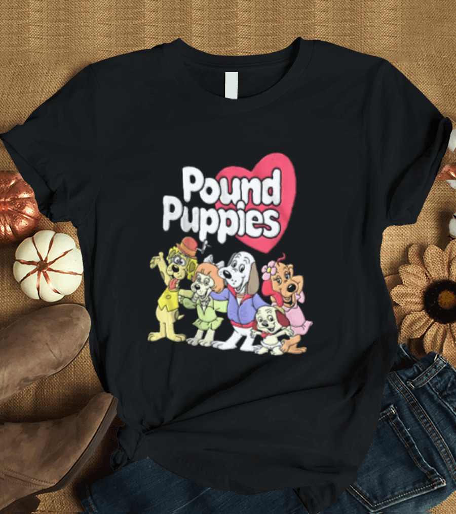 Pound Puppies Heartwarming Cartoon Characters T-Shirt