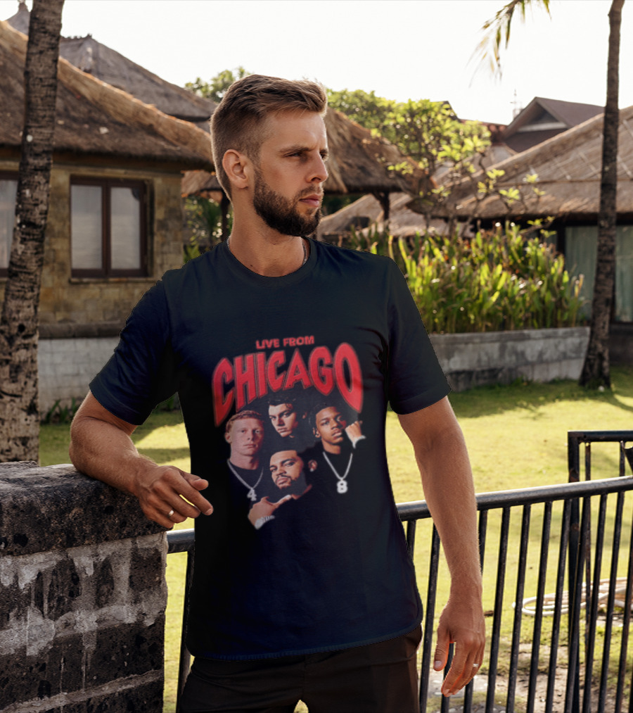 Live From Chicago Bootleg Featuring Four Athletes With Diamond Chains T-Shirt