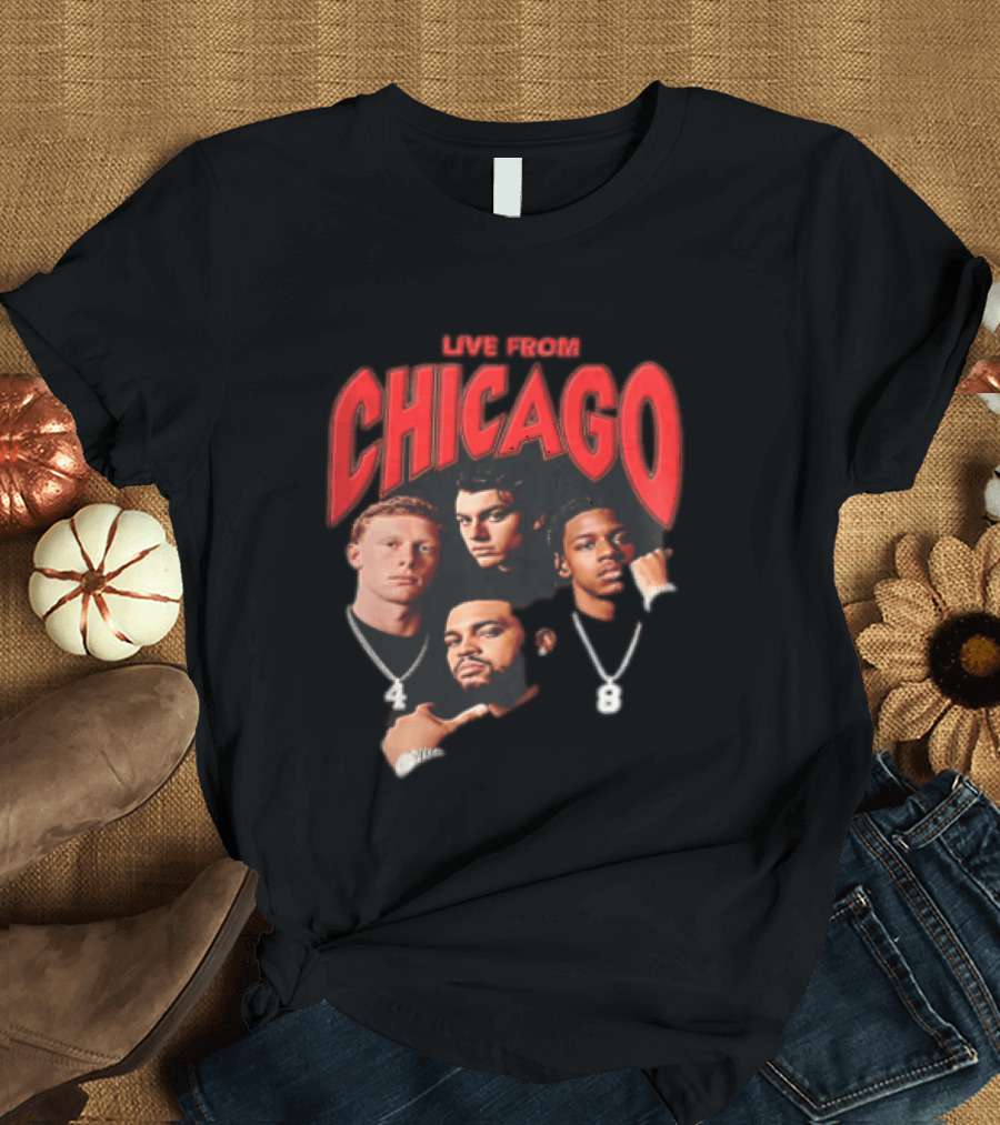 Live From Chicago Bootleg Featuring Four Athletes With Diamond Chains T-Shirt