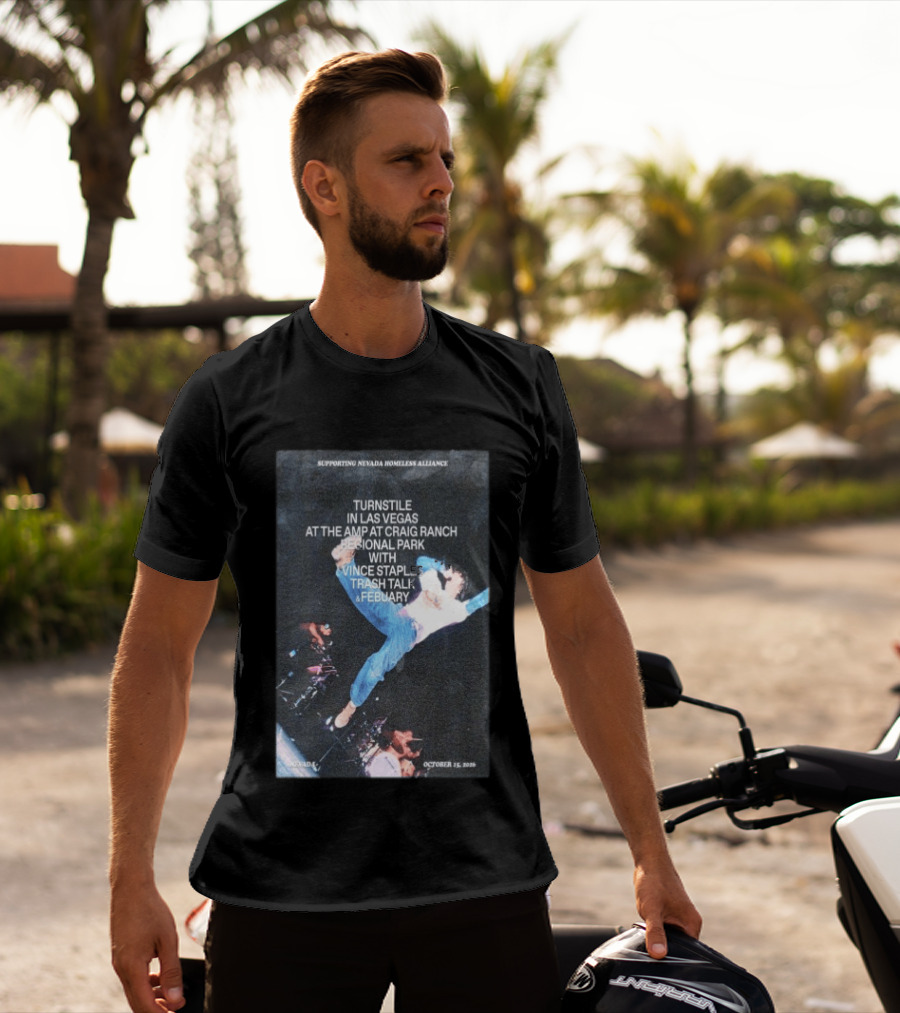 Turnstile Las Vegas October 15 2026 Craig Ranch Regional Park Vince Staples Trash Talk Febuary Concert Event T-Shirt