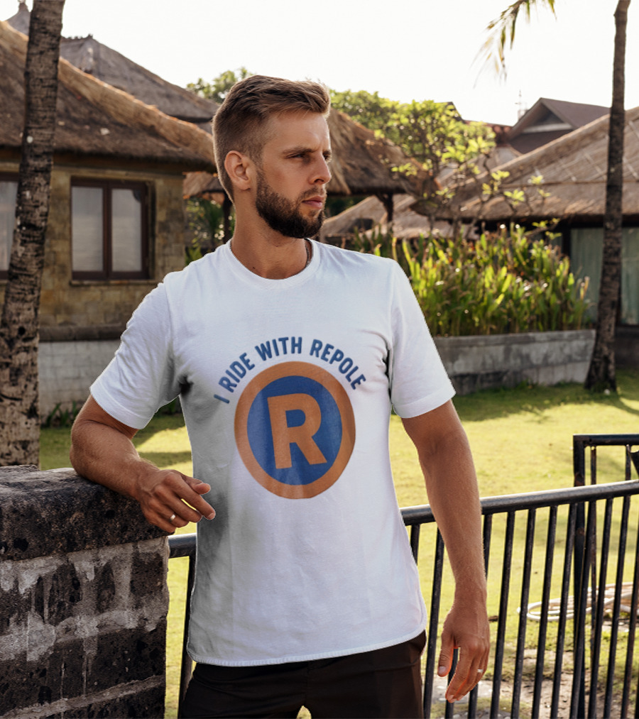 I Ride With Repole Blue Orange Ring R T-Shirt