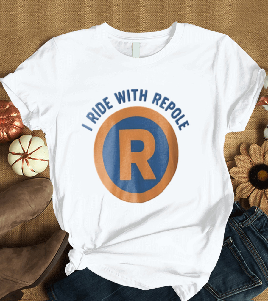 I Ride With Repole Blue Orange Ring R T-Shirt