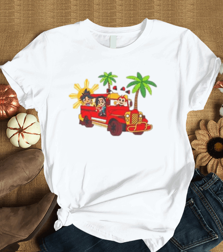 Jollibee Foods Store Jeepney Adventure Jollibee X Forgotten Island Collaboration T-Shirt