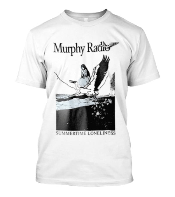 Murphy Radio Summertime Loneliness Woman On Flying Crane At Shore Line T-Shirt