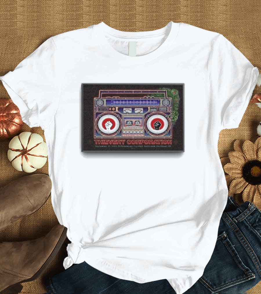 Thievery Corporation Boombox September 15 2026 McMenamins Crystal Ballroom Portland OR T-Shirt