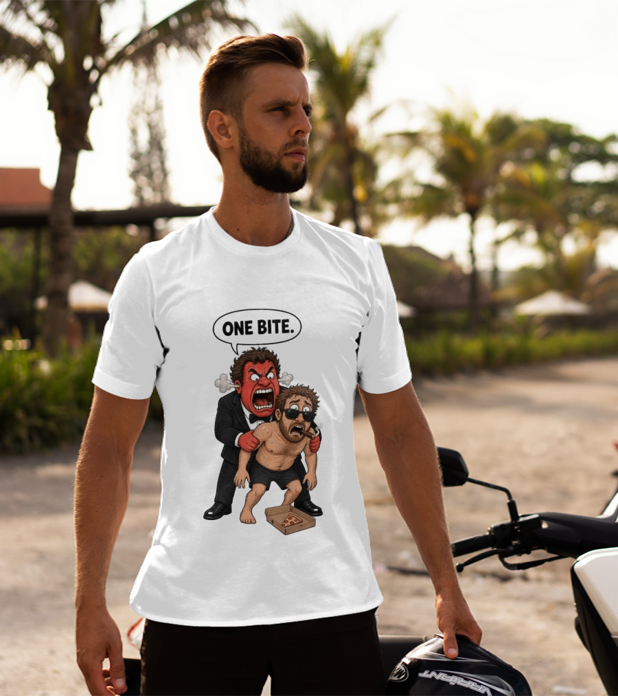 Rico Bo$co One Bite Cartoon Pizza Fan T-Shirt