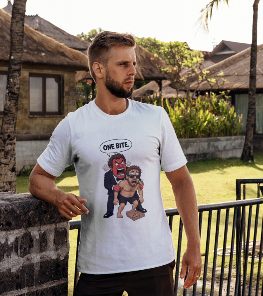 Rico Bo$co One Bite Cartoon Pizza Fan T-Shirt