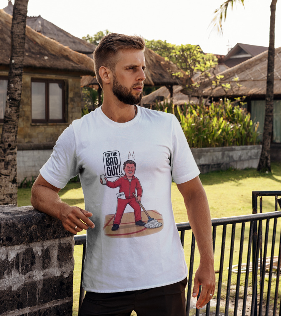 I'm The Bad Guy Rico Bosco Red Tracksuit HIPPA Janitor T-Shirt