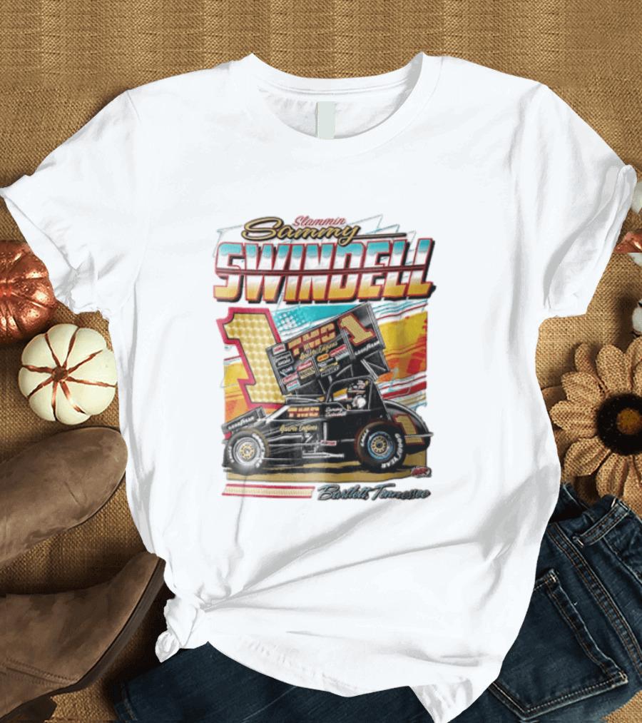Slammin Sammy Swindell Number 1 Sprint Car Bartlett Tennessee Racing T-Shirt