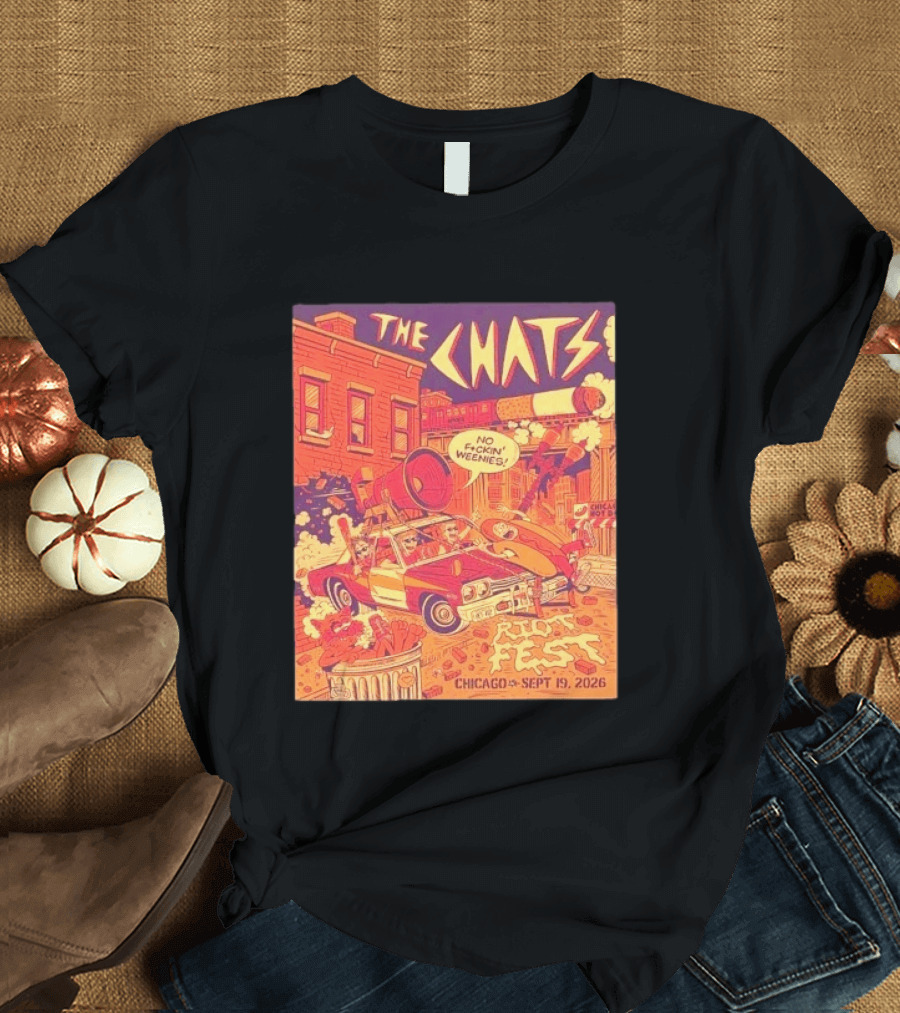 The Chats Riot Fest Chicago September 19 2026 Vintage Comic T-Shirt