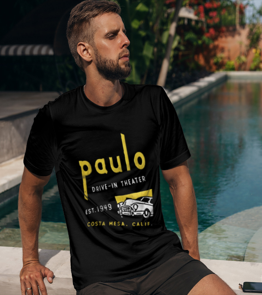 Paulo Drive In Theater Est 1949 Costa Mesa Calif Retro Car T-Shirt