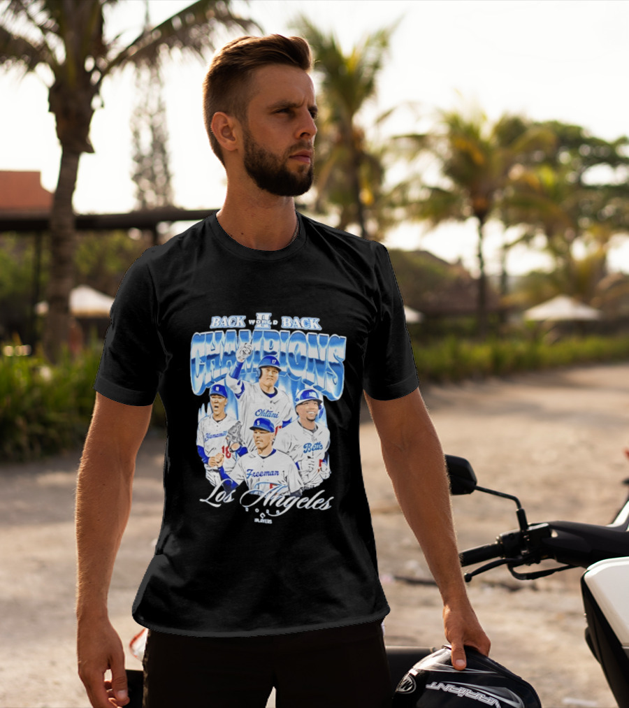 Los Angeles Back To Back Champions Ohtani Freeman Betts 2025 T-Shirt