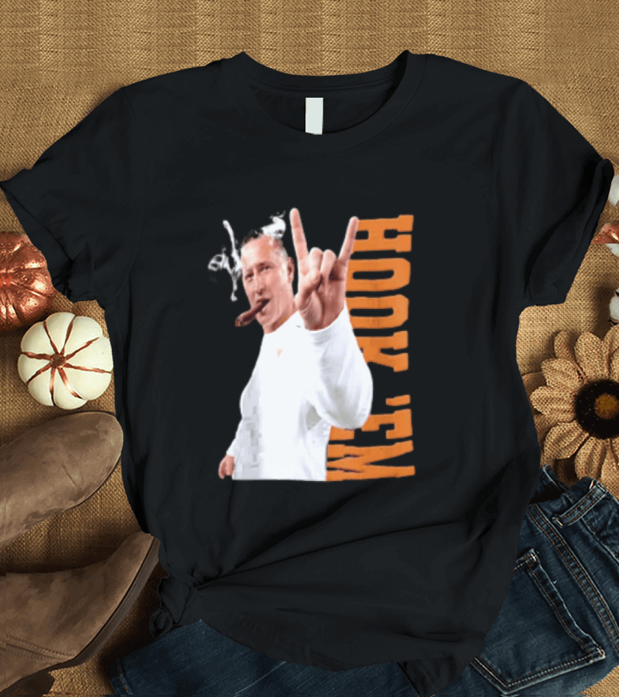 Coach Steve Sarkisian Hock 'Em Gesture Football Spirit T-Shirt