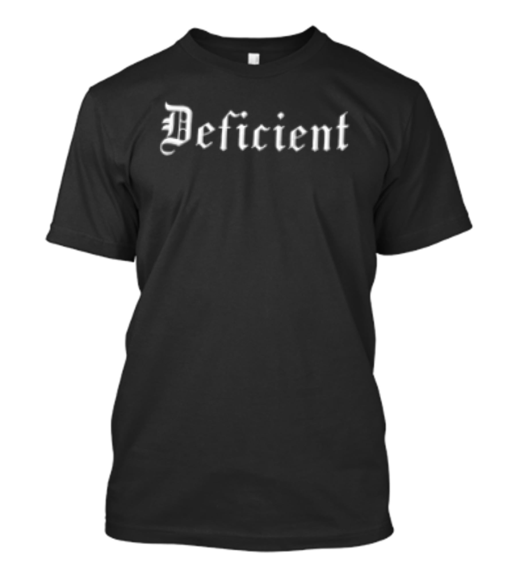 Deficient White Old English Blackletter T-Shirt