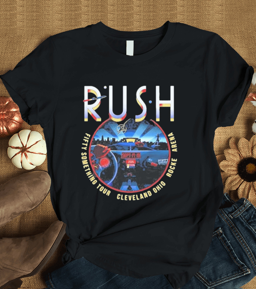 Rush Fifty Something Tour Cleveland Ohio Rocket Arena September 25 2025 T-Shirt