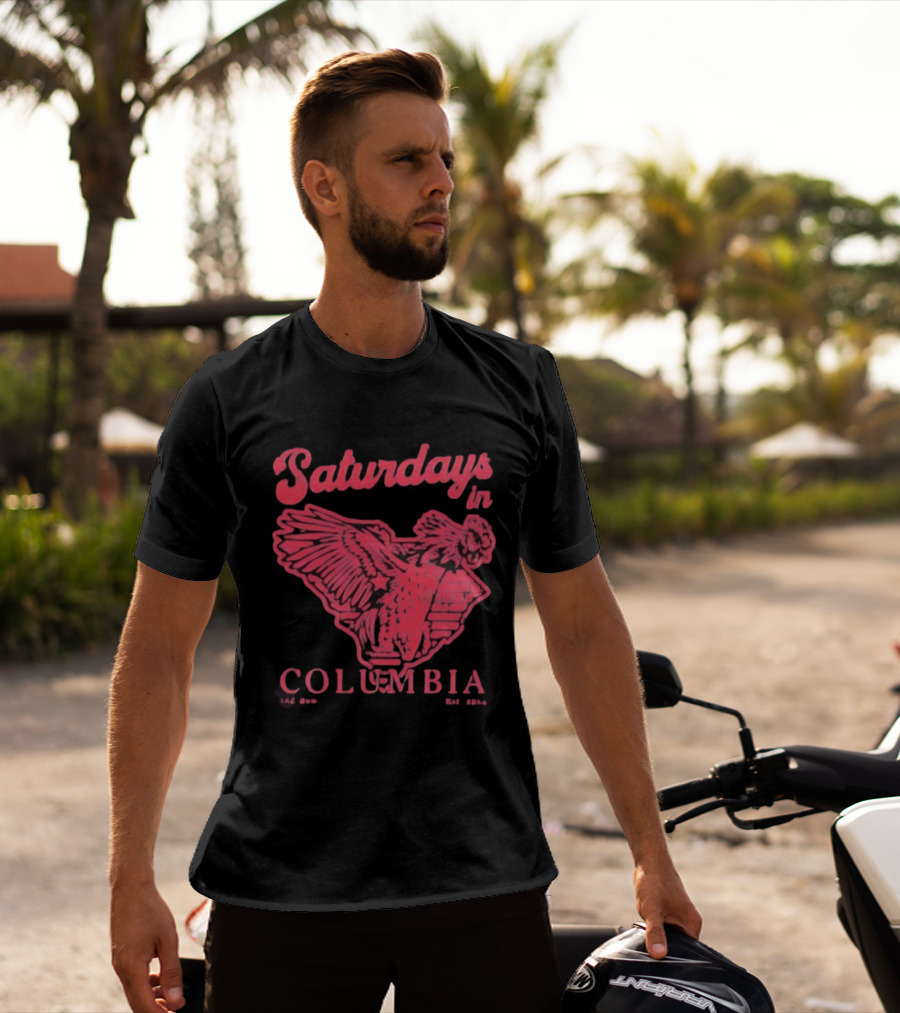 Saturdays In Columbia Old Row Gamecock Rooster Est 2014 T-Shirt