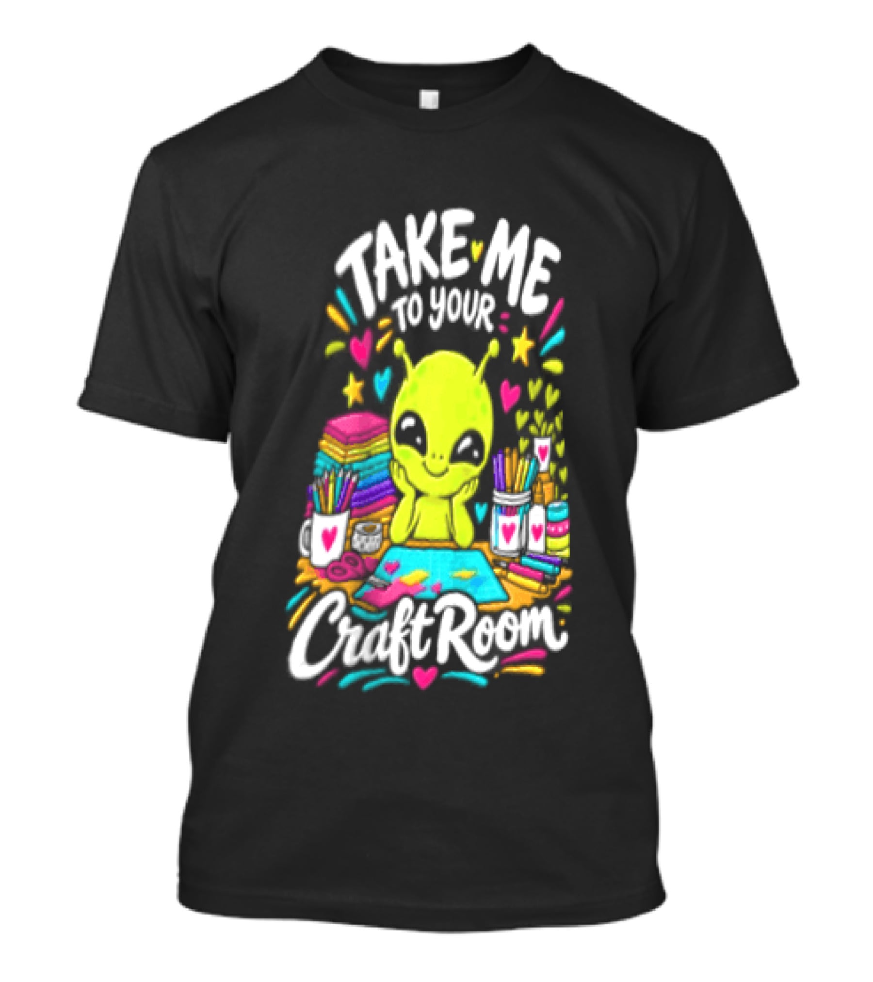 Take Me To Your Craft Room Alien Scrapbooking Supplies Art Tools T-Shirt