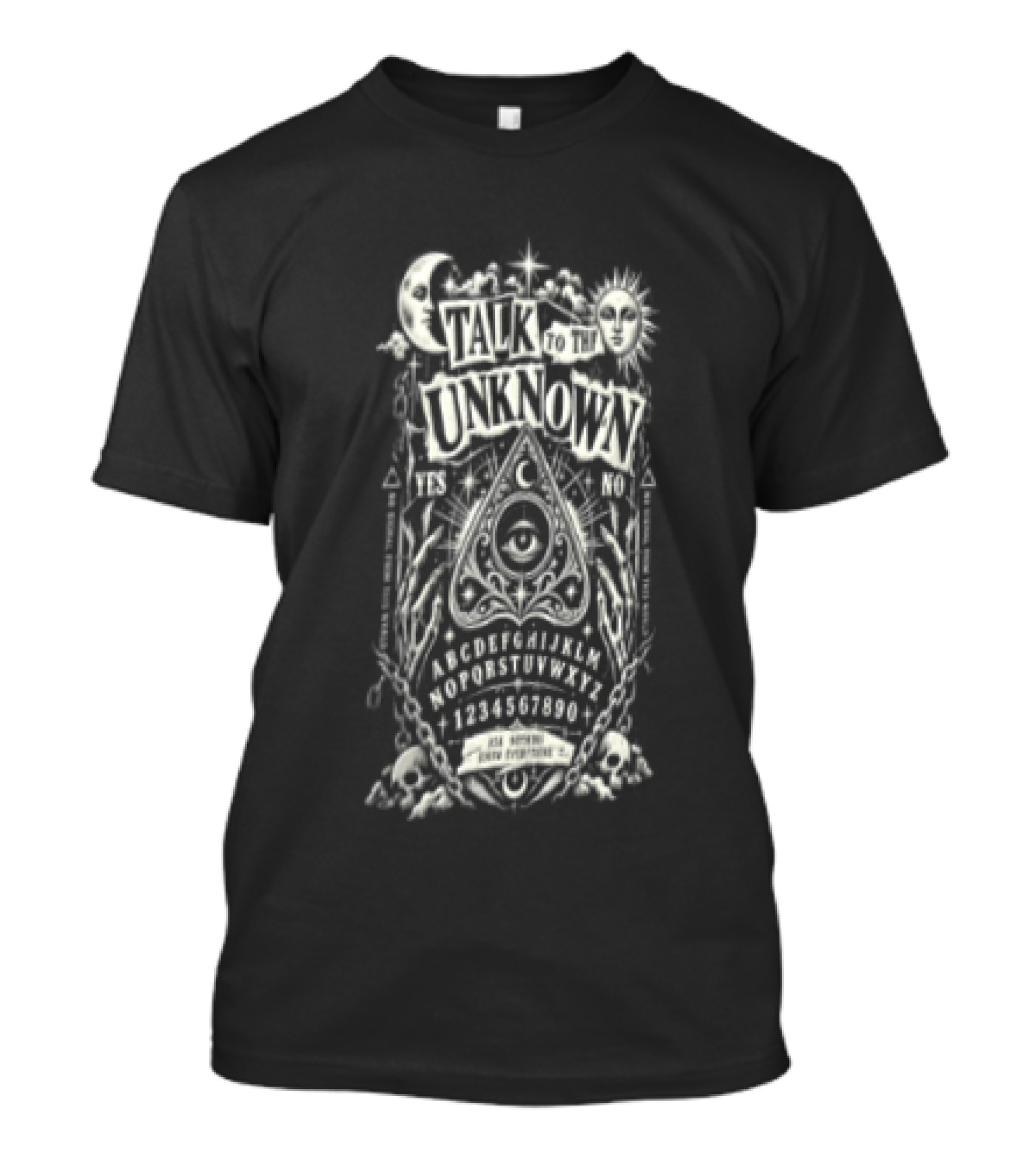 Talk To The Unknown Occult Face With Cosmic Eye And Teeth T-Shirt