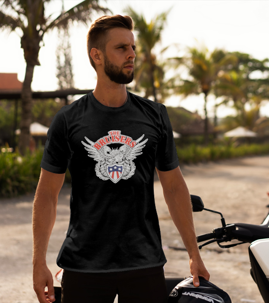 The Bruisers Eagle Red White Blue Shield Winged T-Shirt