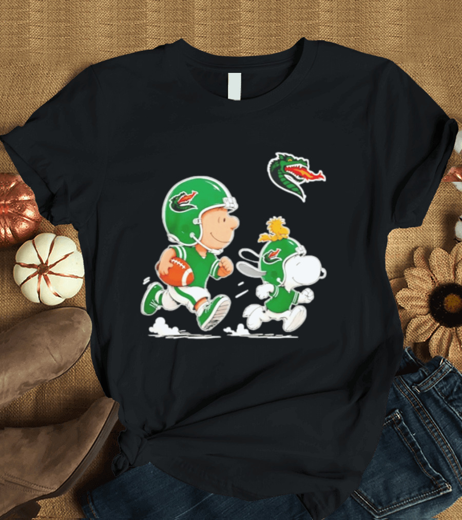 UAB Blazers Charlie Brown Woodstock Snoopy NCAA Football Collaboration T-Shirt