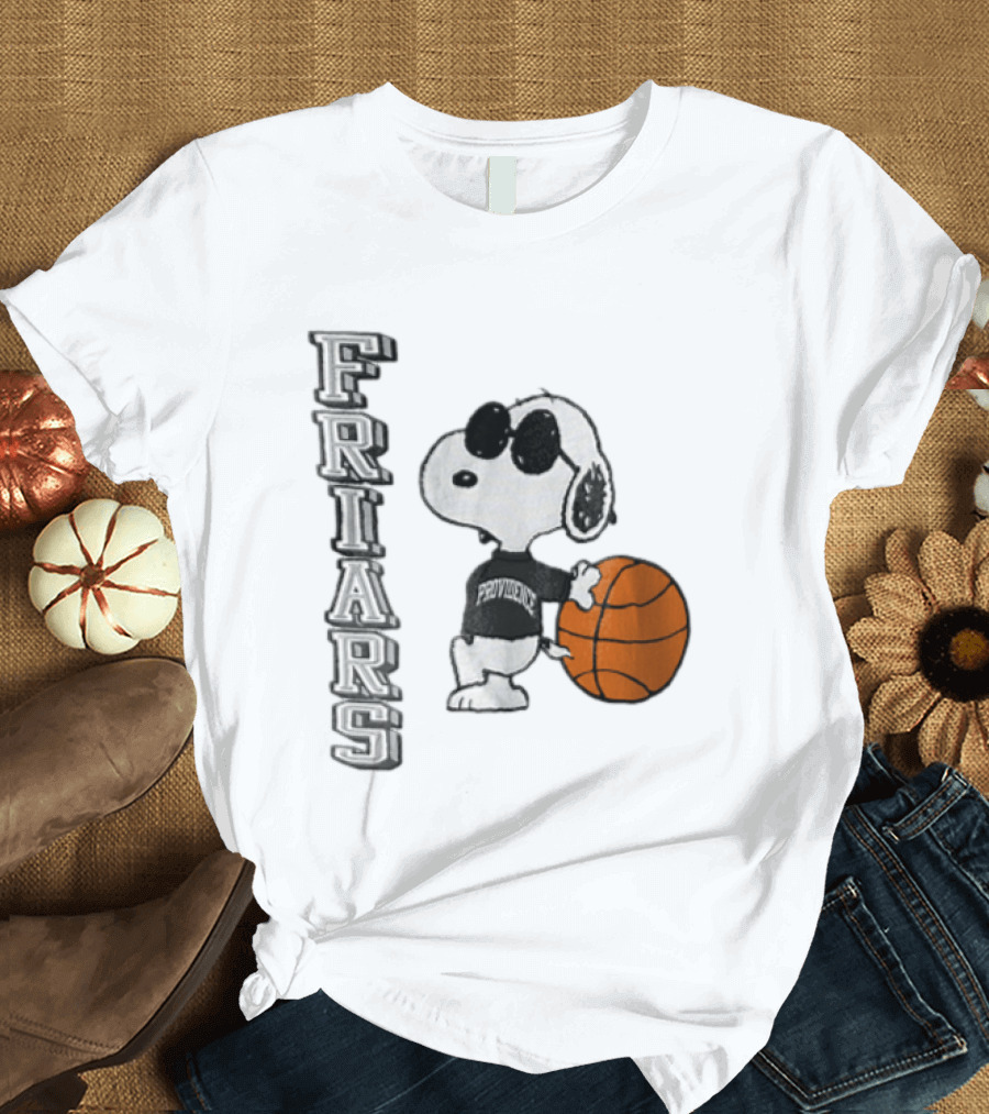 Providence Friars NCAA Snoopy Leaning Basketball Sunglasses T-Shirt