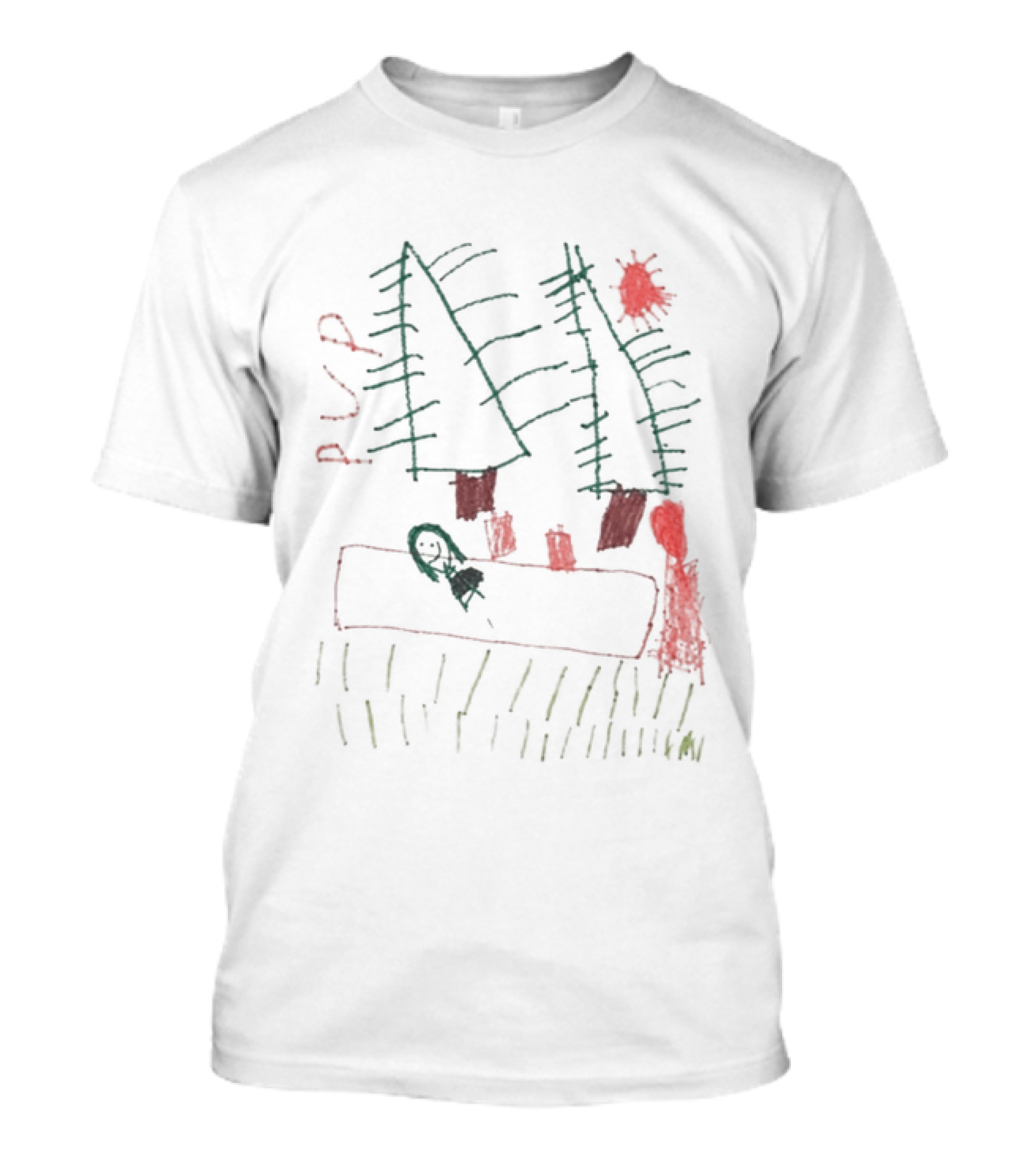 PUP The Dream Is Over Abstract Forest Sketch Sun T-Shirt
