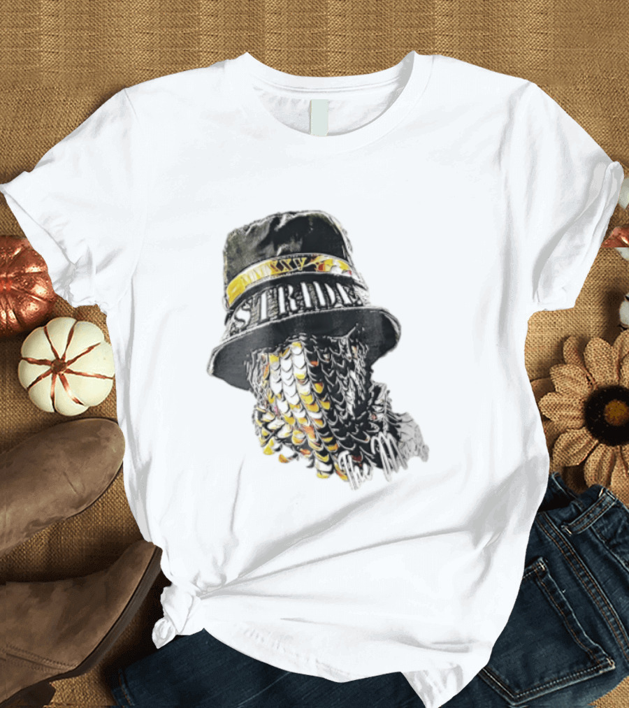 Strides Mmxxv Magpie Bucket Hat Golden Feather Mask T-Shirt