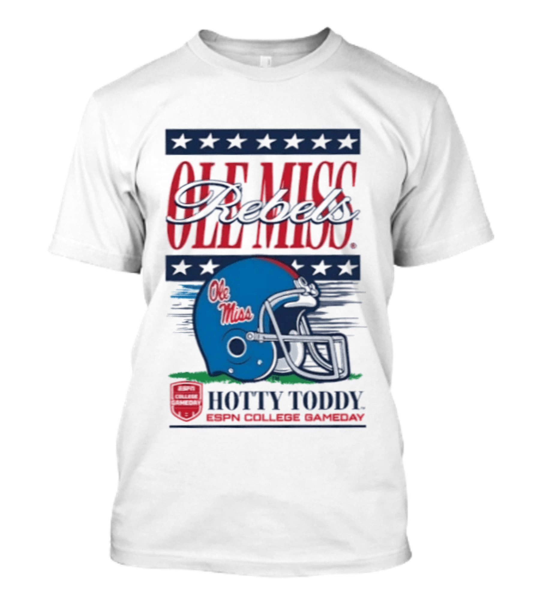 Ole Miss Rebels Helmet Hotty Toddy ESPN College Gameday T-Shirt