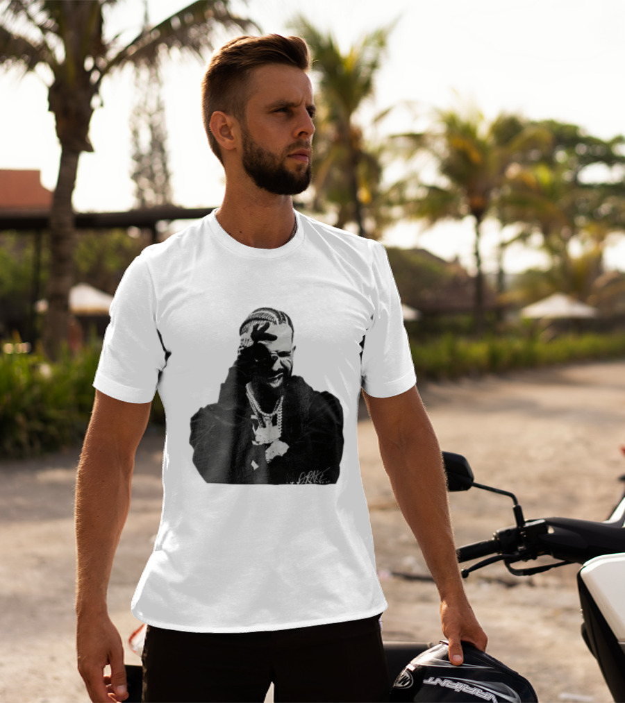 Drake Halftone Rapper Chains Gloves T-Shirt