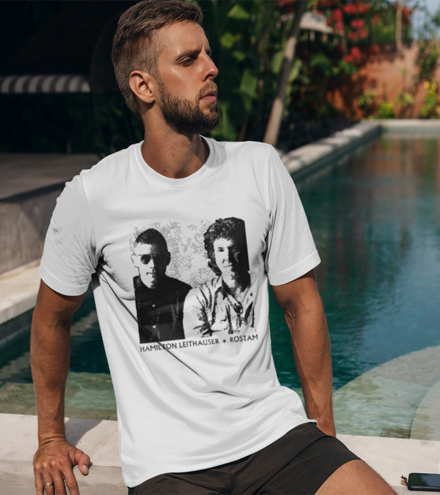 HAMILTON LEITHAUSER ROSTAM Black And White Photo Duo T-Shirt