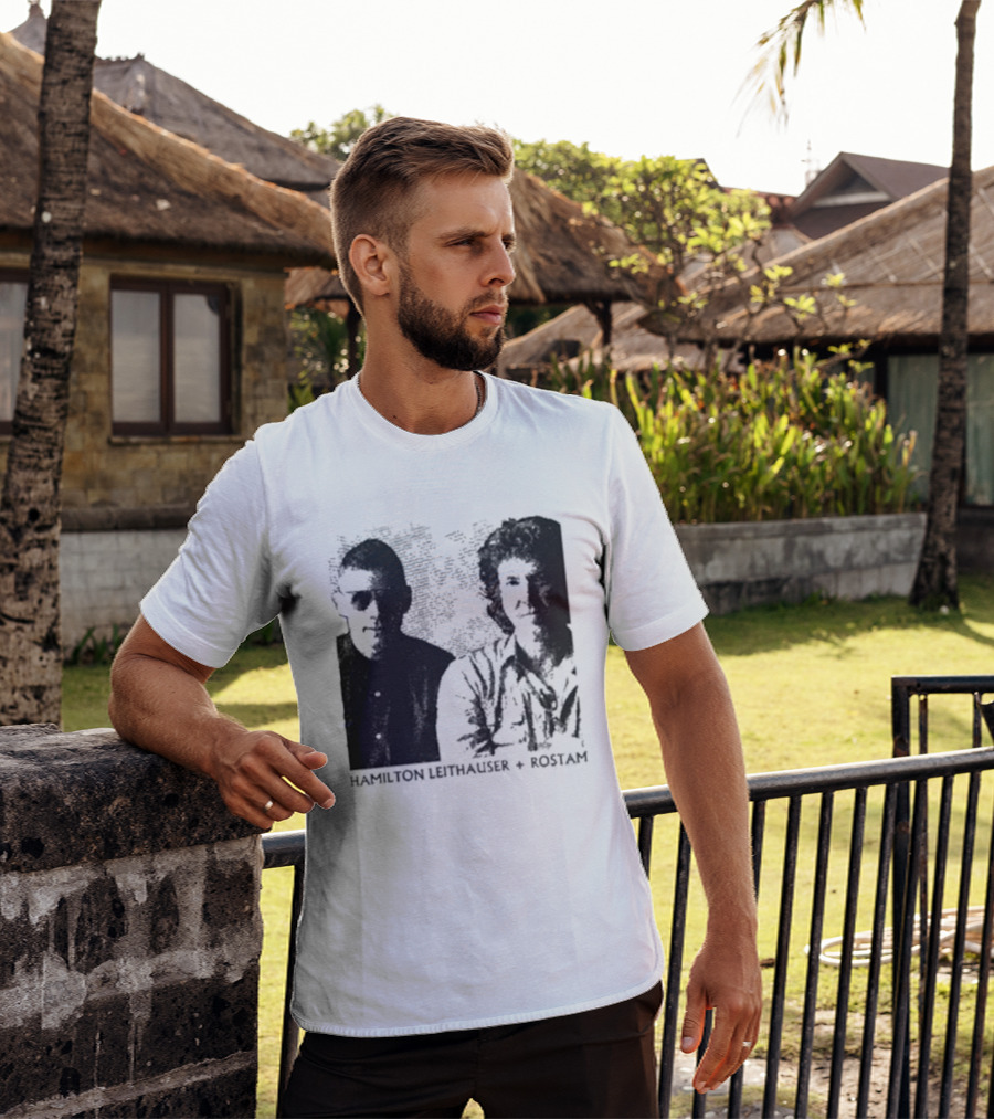 HAMILTON LEITHAUSER ROSTAM Black And White Photo Duo T-Shirt