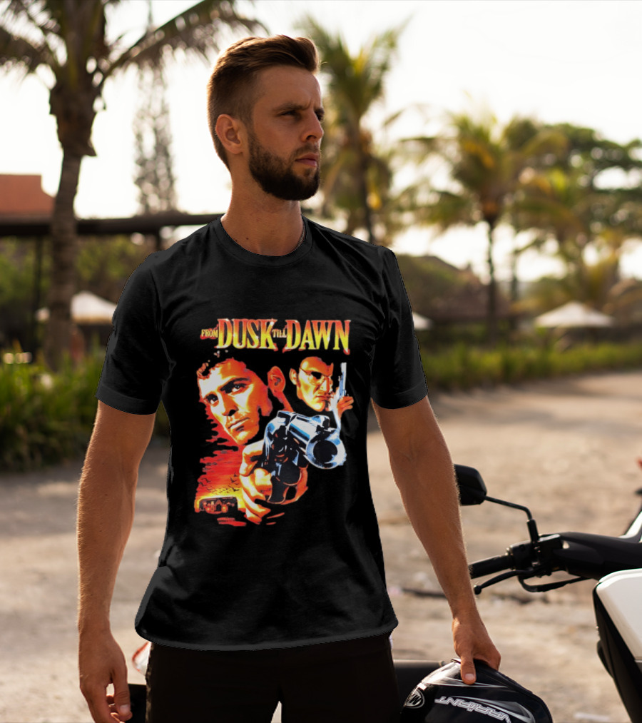 From Dusk Till Dawn Movie Artwork With Two Armed Characters T-Shirt