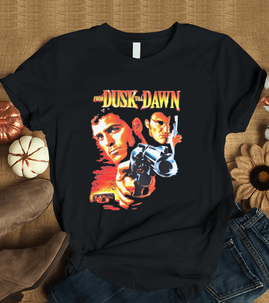 From Dusk Till Dawn Movie Artwork With Two Armed Characters T-Shirt