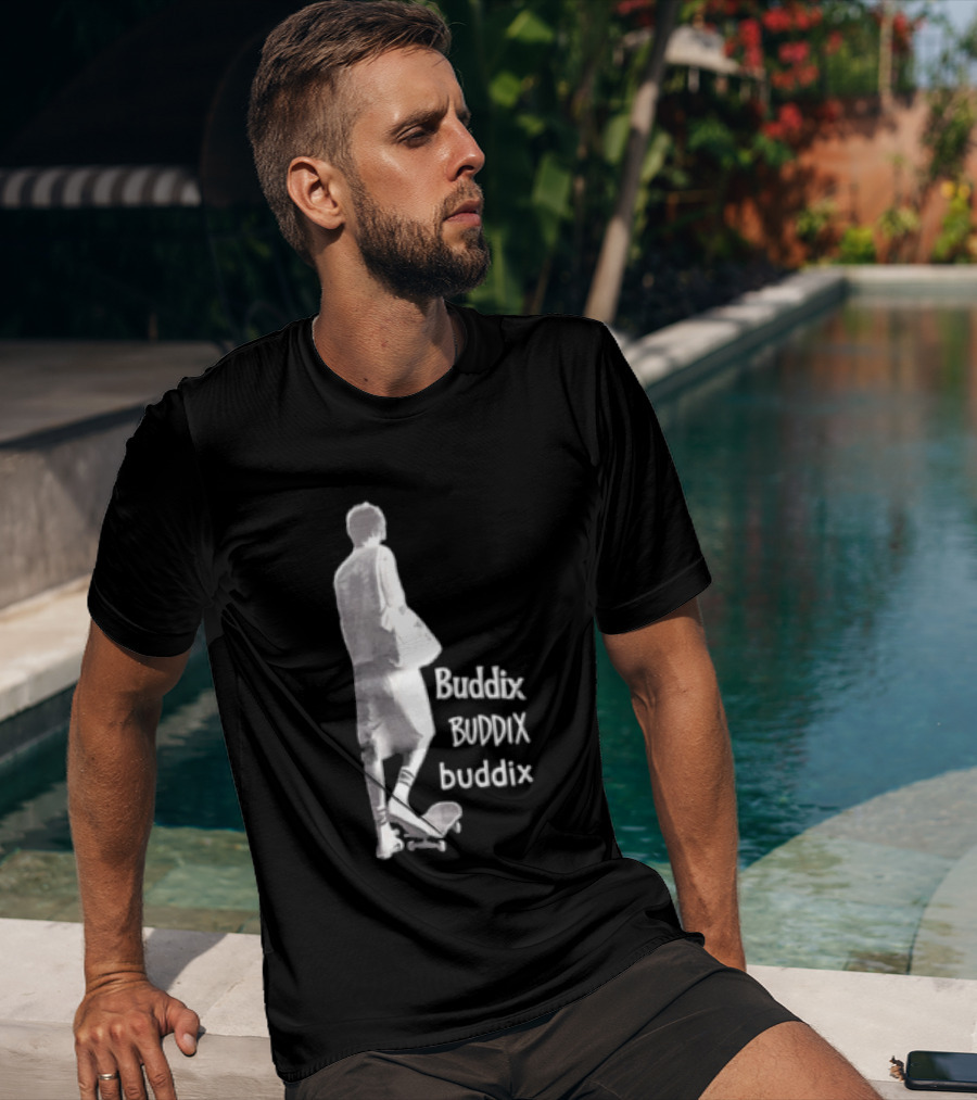 Buddix Person Standing On Skateboard Buddix BUDDIX Buddix T-Shirt