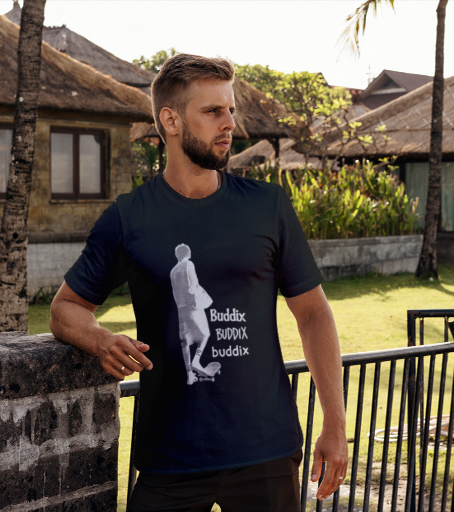 Buddix Person Standing On Skateboard Buddix BUDDIX Buddix T-Shirt